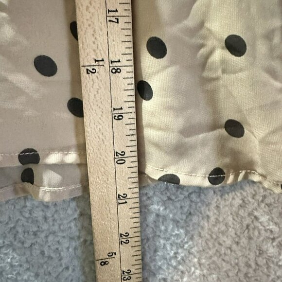 Maurices Black & Beige Polka Dot Chiffon Mini Skirt Layered Ruffles Medium - Picture 5 of 6